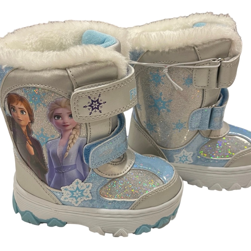 Disney Girls Frozen II Winter Boots - Elsa and Anna - Size 6 Toddler